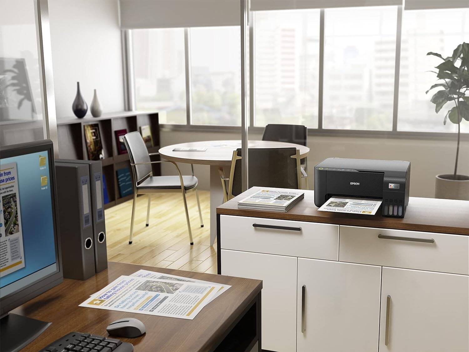 EPSON EcoTank L3252 Home Ink Tank Multifunction Printer, A4, Color, 3-in-1 Printer With Wifi And Smartpanel App Connectivity - Image 3