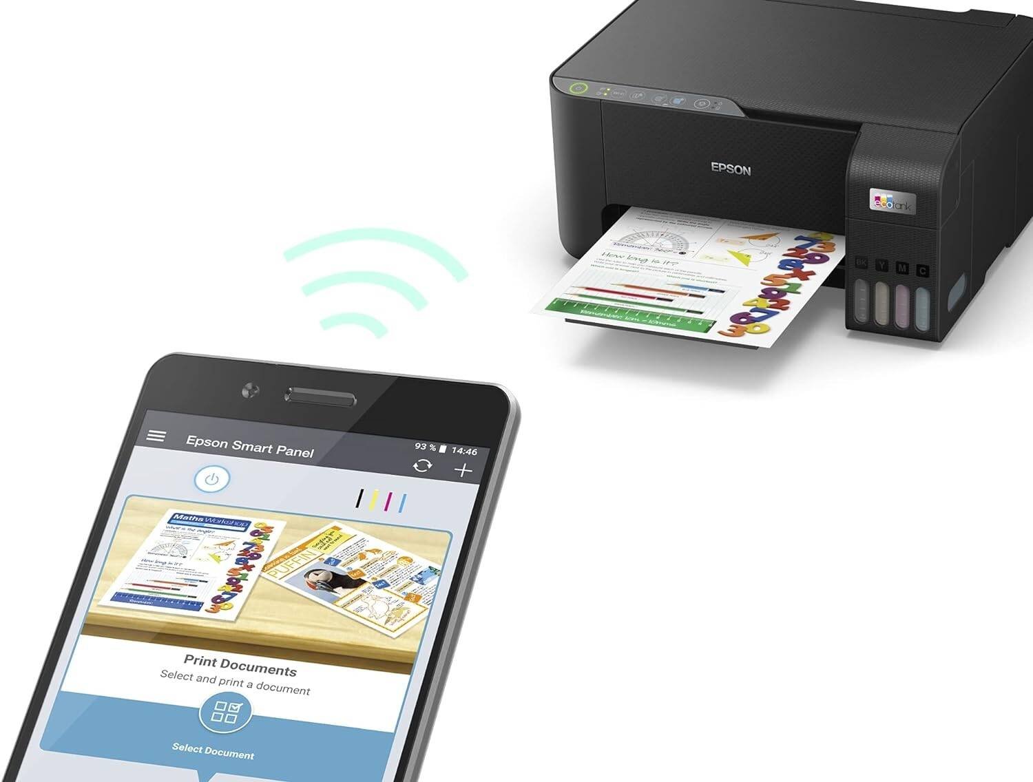 EPSON EcoTank L3252 Home Ink Tank Multifunction Printer, A4, Color, 3-in-1 Printer With Wifi And Smartpanel App Connectivity - Image 4
