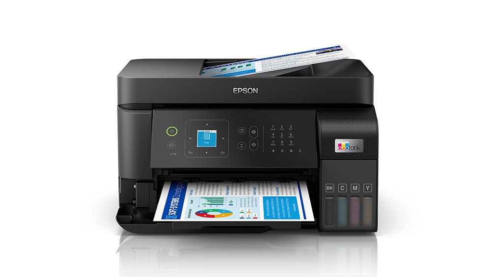 EPSON EcoTank L5590 Office ink tank printer, High-speed A4 colour 4-in-1 printer with ADF, Wi-Fi Direct and Ethernet, with SmartApp conectivity