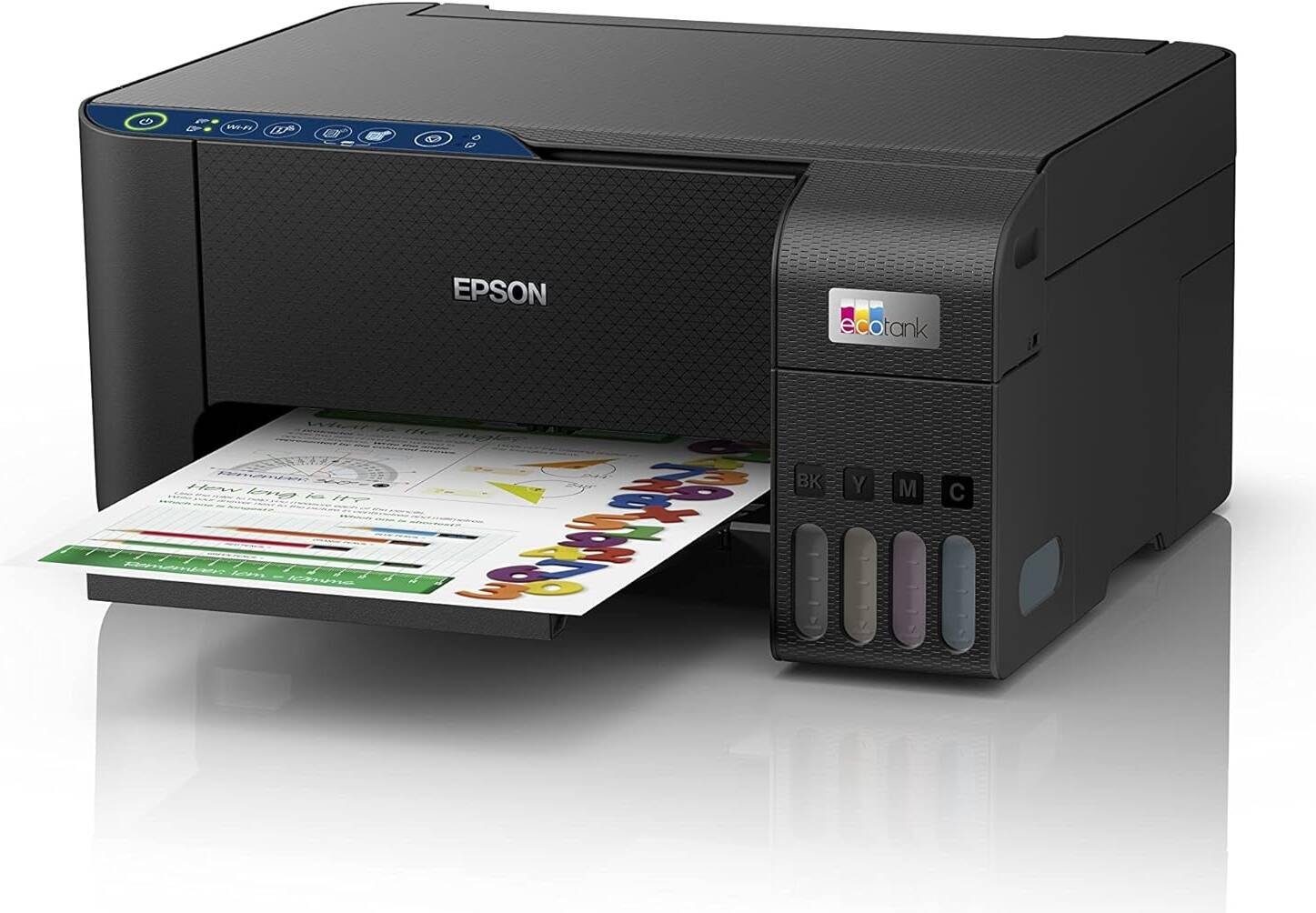 EPSON EcoTank L3252 Home Ink Tank Multifunction Printer, A4, Color, 3-in-1 Printer With Wifi And Smartpanel App Connectivity - Image 5
